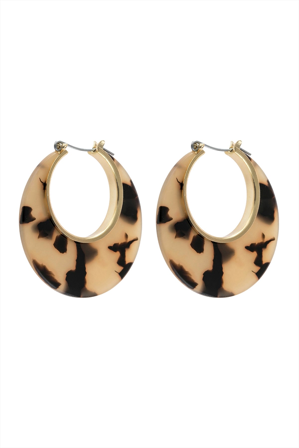 Tortoise Shell Hoop Earrings