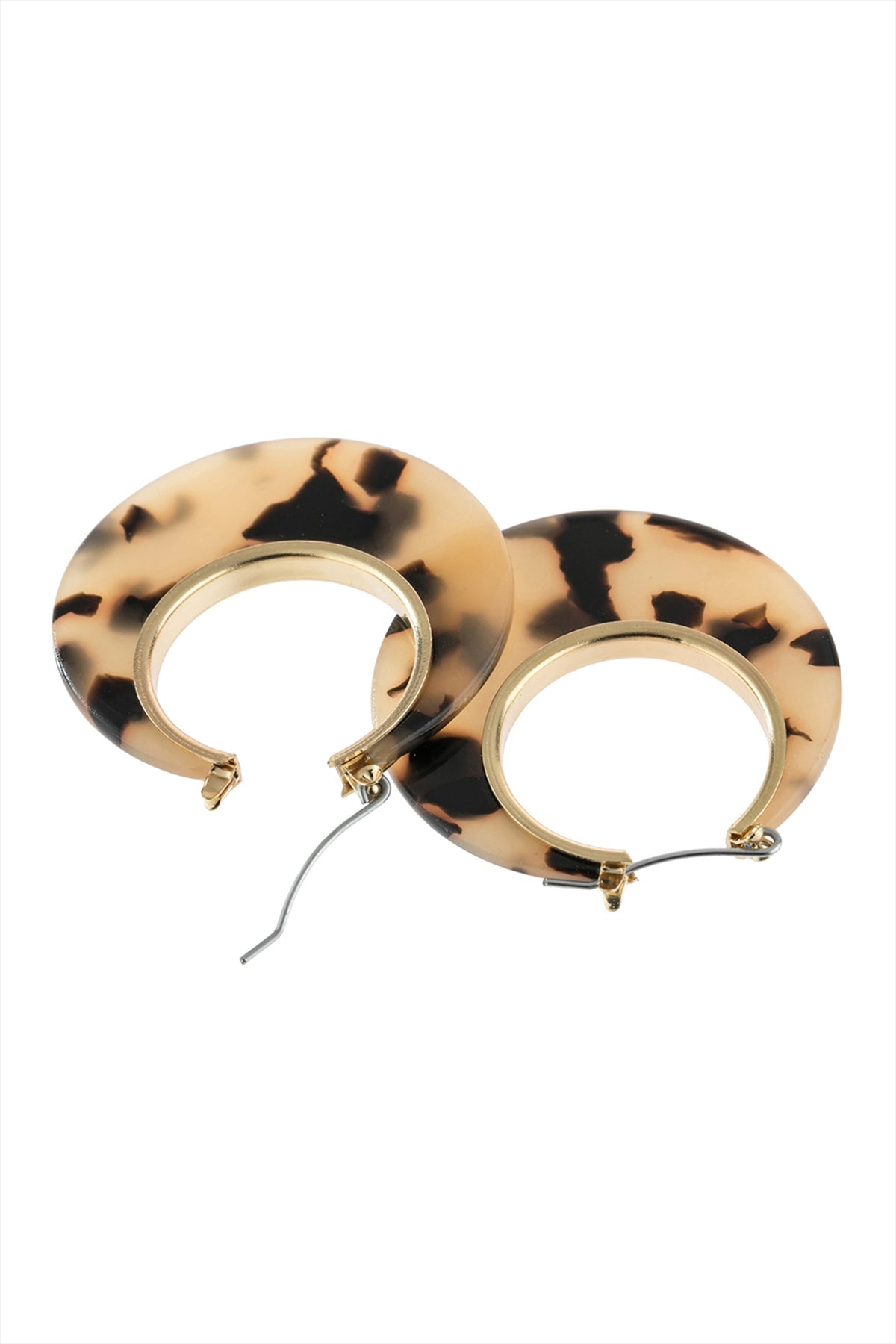 Tortoise Shell Hoop Earrings