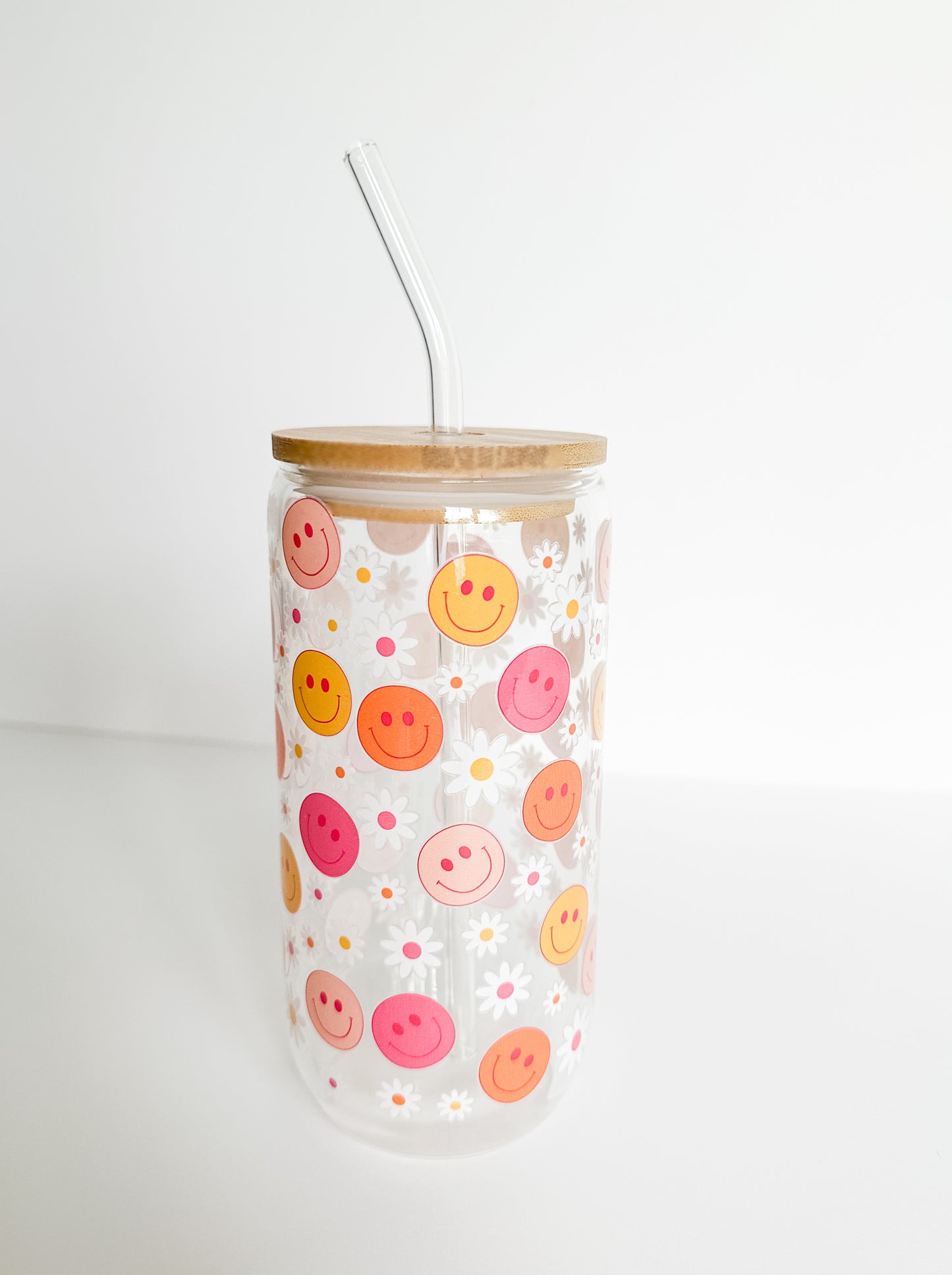 Smile Flower Glass Cup